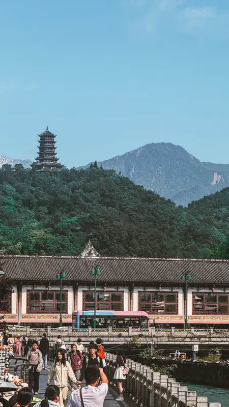 Pagoda and Mountain